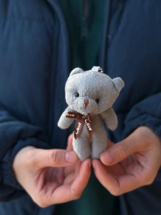 Серый мишка 10 см