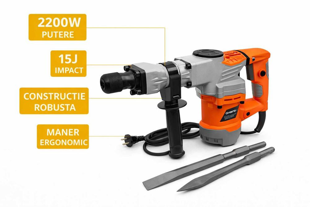 Ciocan demolator 2200W 15J Profesional Beton Santier
