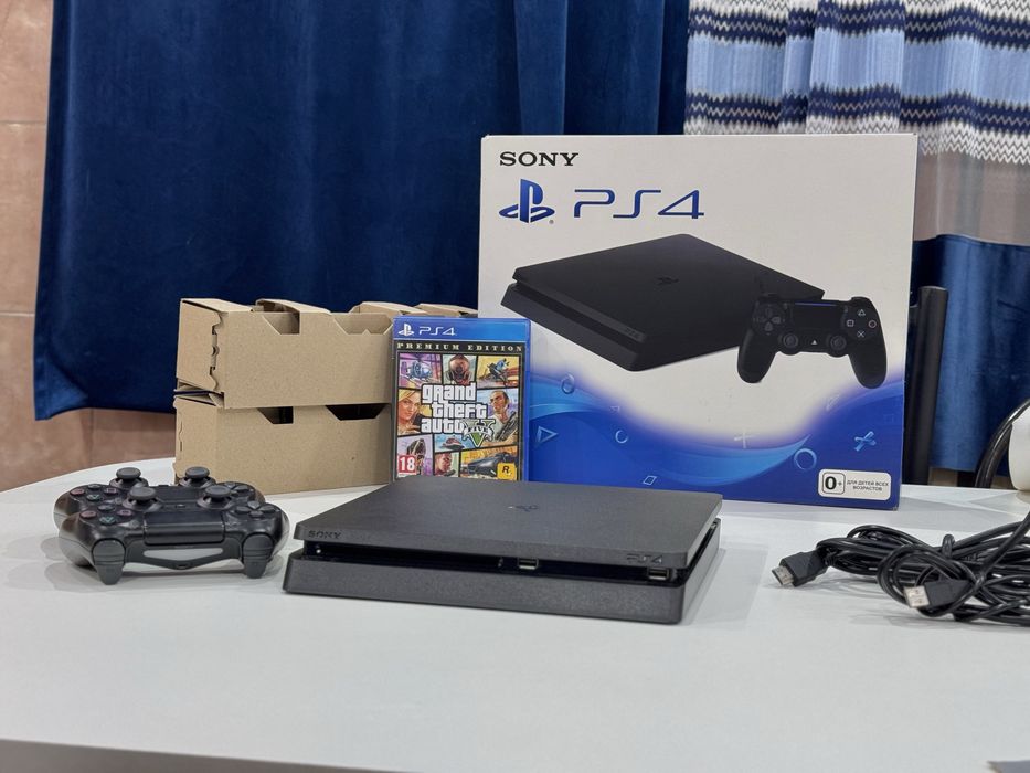 UFC4 ,FC24 ,GTA5,MK11 В подарок! 1:TB / Ps4 Slim/ Sony playstation 4
