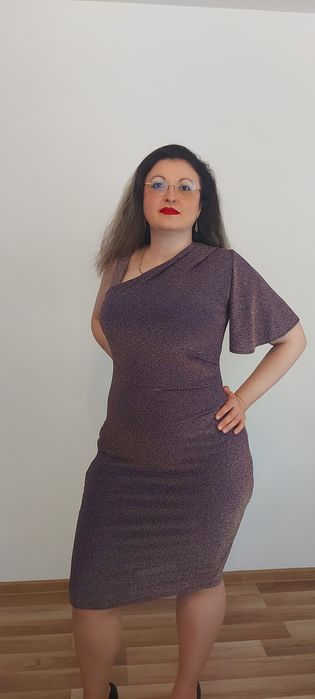 Rochie albastră cu sclipici