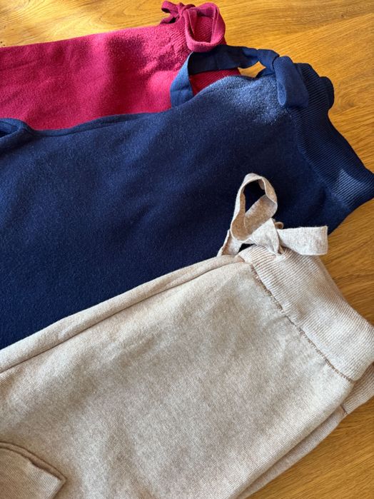 Италиански Плетен сет пух ватиран жилетка панталон