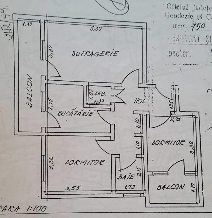 Apartament 3 Camere decomandat 70mp