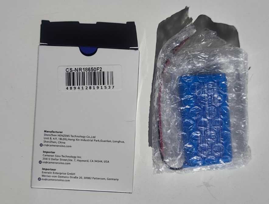 Батерия Li-Ion 7.4V 2600mAh 18650 2S1P CameronSino CS-NR18650F2