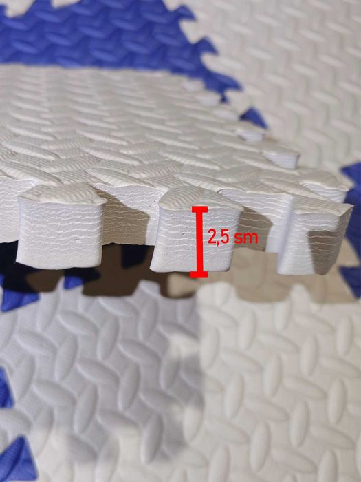 Игровой детский коврик-пазл, моющийся, 120 * 90 * 2.5 см, 12 пазлов