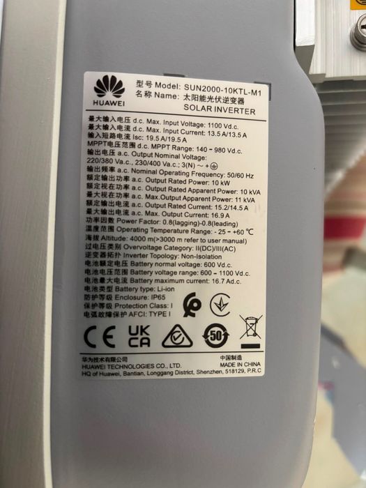 Invertor huawei sun 2000-10KTL-M1 10Kw