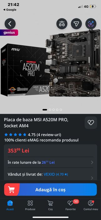 Placa de baza pc noua