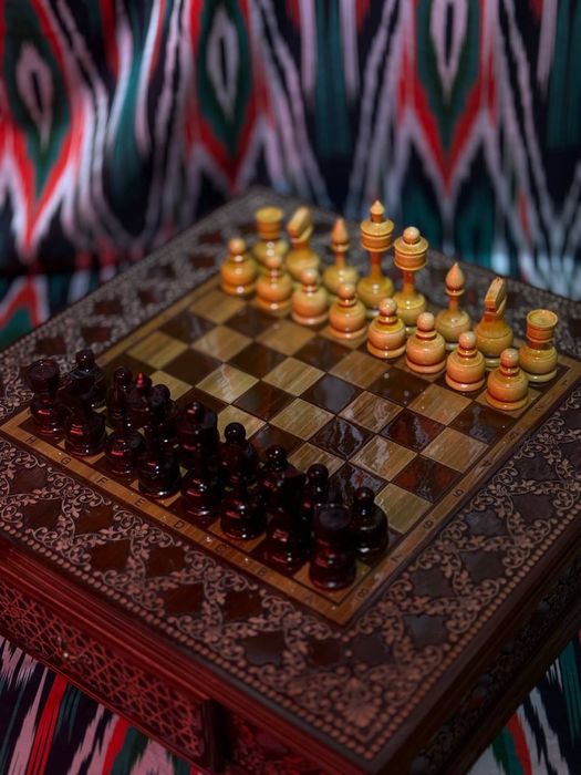 Шахматы резные ручная работа национальный сувенир!