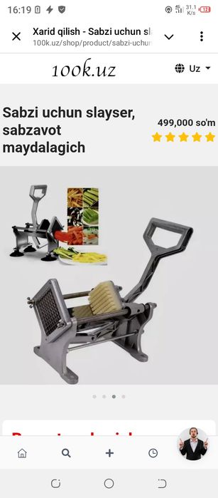 Sabzi uchun slayser, sabzavot maydalagich
