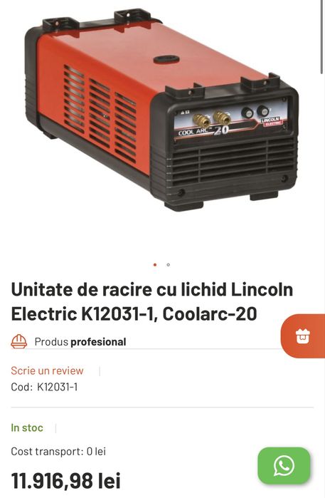 Aparat de sudura TIG AC / DC - MMA Lincoln Invertec V270-TP cu racire