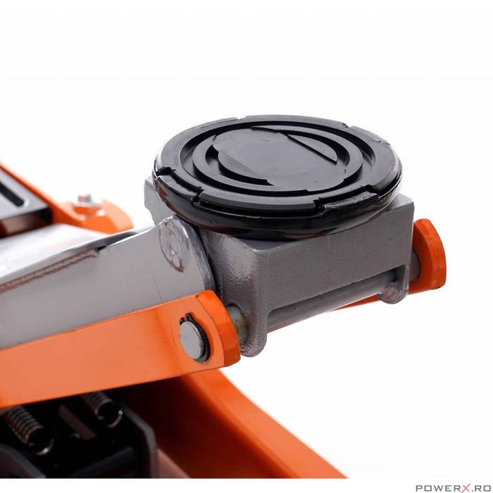 Cric hidraulic tip crocodil 4 tone, cu roti, 95-552 mm, 2 cilindrii,