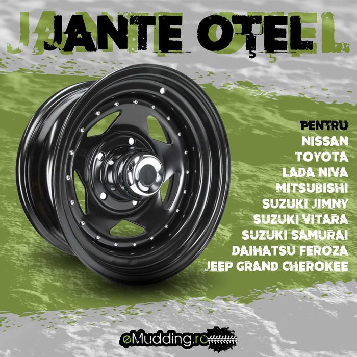 Jante OFF-ROAD cu ET negativ pentru autovehicule de teren/4x4