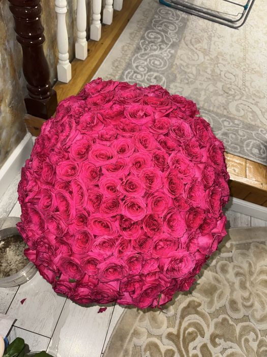 роза 125 штук свежие сегодня купили