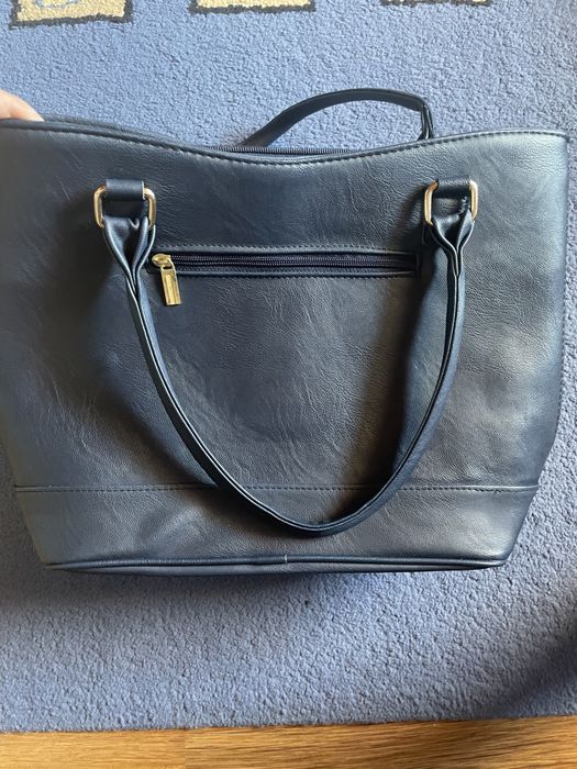 Нова синя чанта - изкуствена кожа