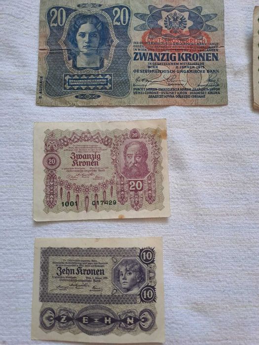 bancnote kronen heller mark