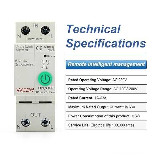 Интелигентен прекъсвач Zigbee с измерване на консумацията на ток