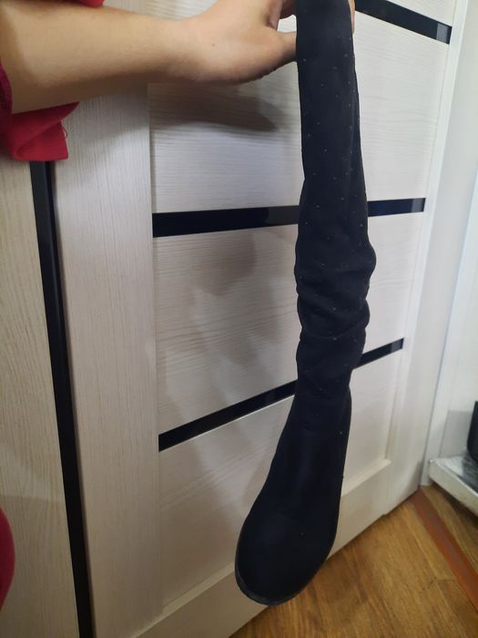 Замшевые сапоги 39размера