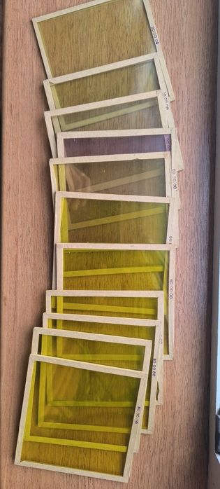 Filtre sticle corectoare fotografice camera obscura , set 33 buc 13×13