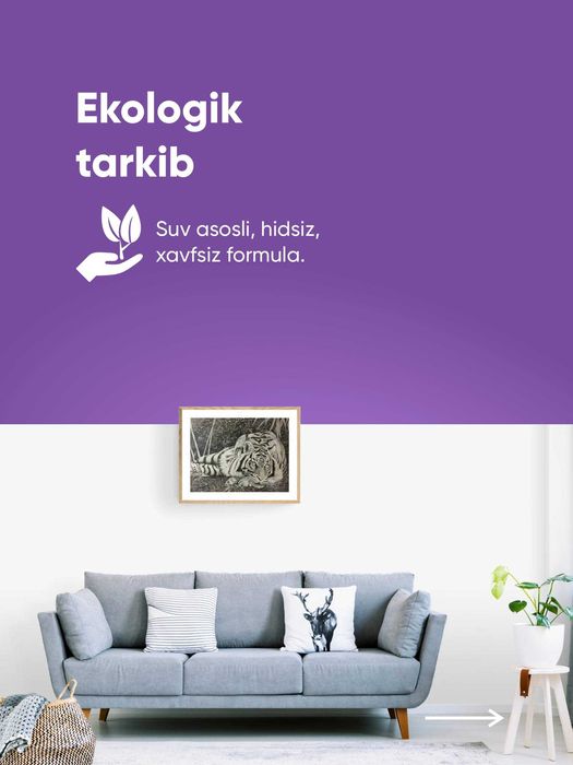 Emulsiya Asos  – ichki va fasad uchun (4 kg / 20 kg) sifatli bo‘yoq