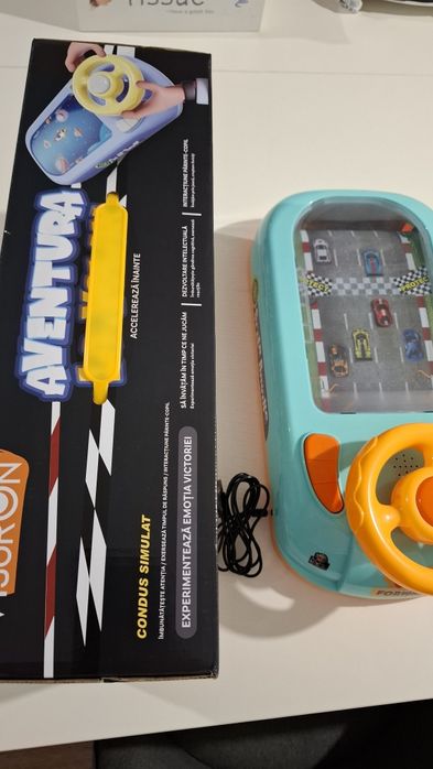 Masina Tip Simulator Pentru Copii Cu Volan, Realistica, Curse