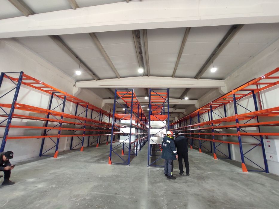 Стеллаж паллеты установка сборка