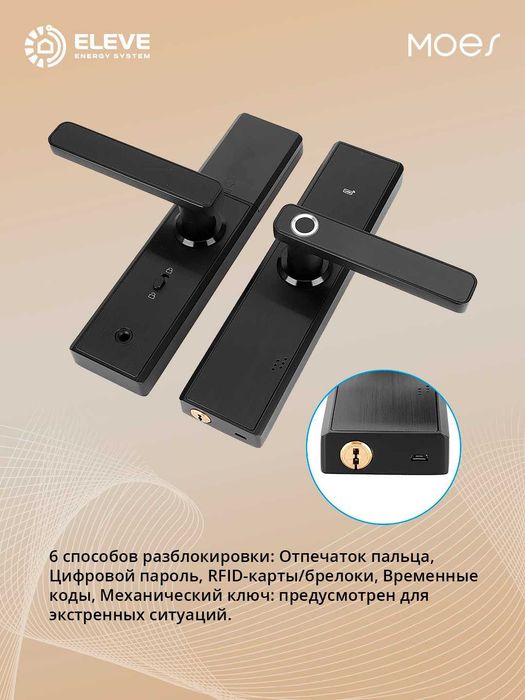 Умный дверной замок Moes WDL | WDL-X1-MS