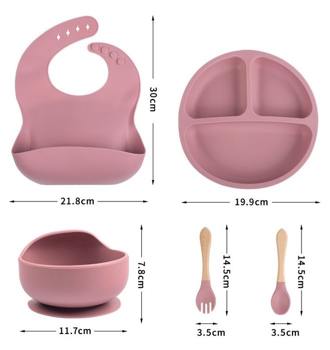 Набор детской силиконовой посуды