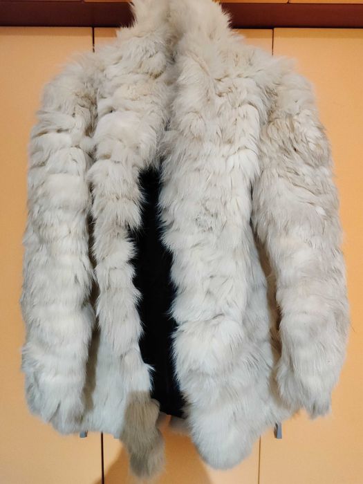 Дамско палто сребърна лисица