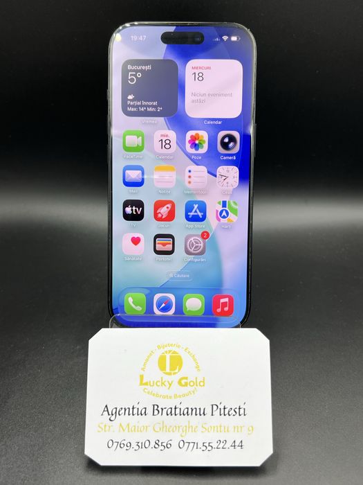 Telefon iphone 16 pro 128/8 gb 90% baterie cod 25410