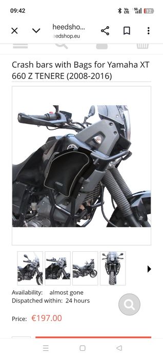 Vând Yamaha tenere 660z