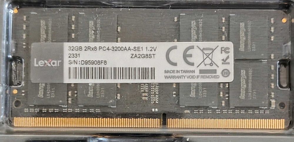 Memorie Laptop 2 x 32Gb DDR4 3200 Lexar Noua cu Garantie 64Gb