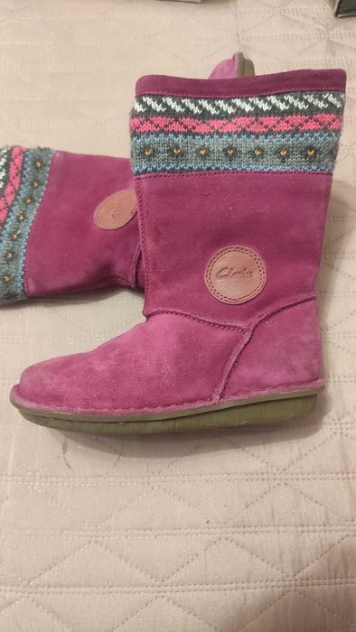 отуши Clarks, естествен розов велур, номер 28детски