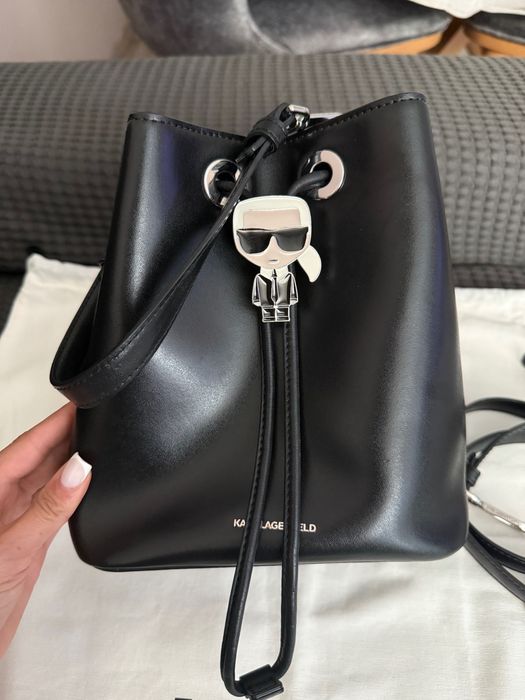 Чанта от естествена кожа Karl Lagerfeld