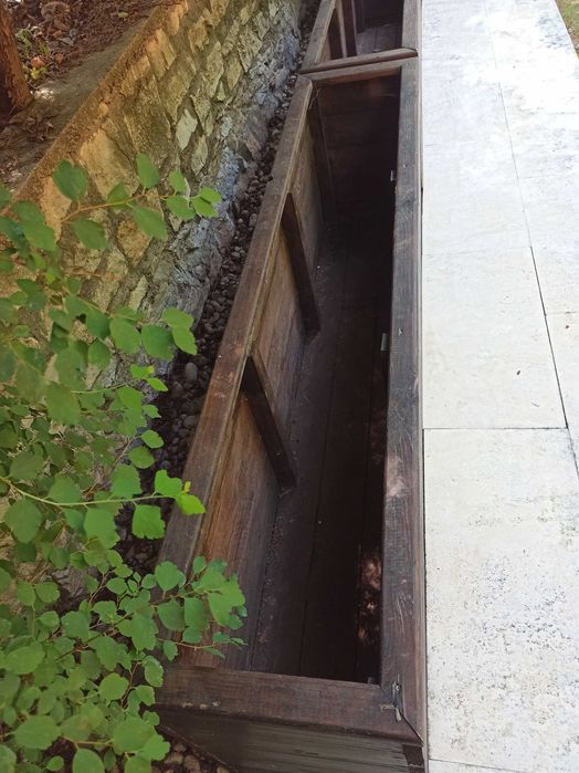 Дървени кашпи тип сандък