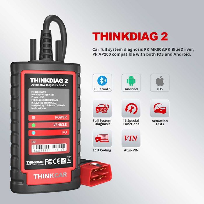 Tester auto profesional Launch ThinkDiag 2 - 1 An Update Gratuit