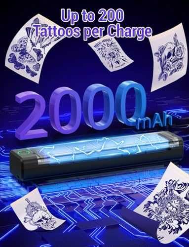 Нов Преносим тату шаблон принтер без мастило Android трансферна хартия