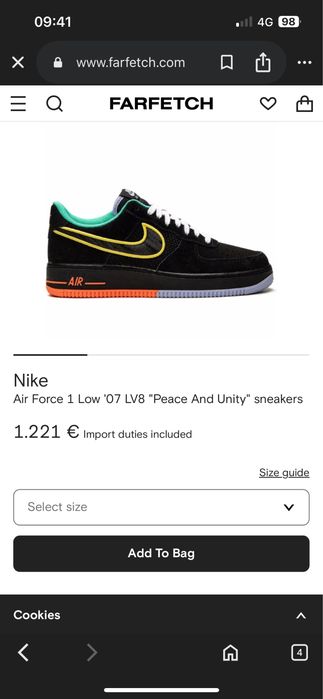 Af1 Force 1 Low '07 LV8 "Peace And Unity"