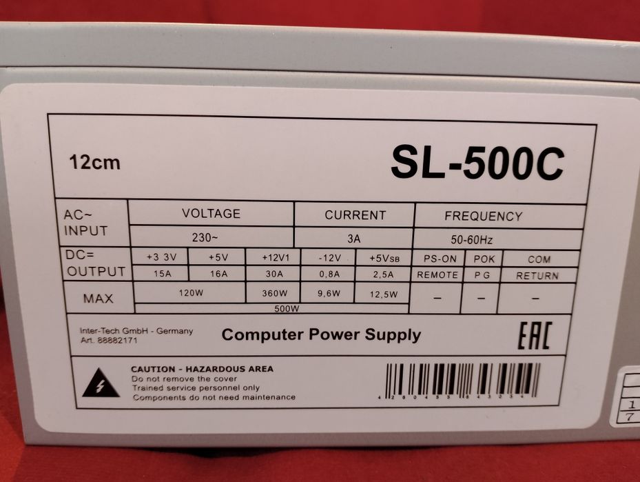 Sursa pc intertech sl-500c 500w
