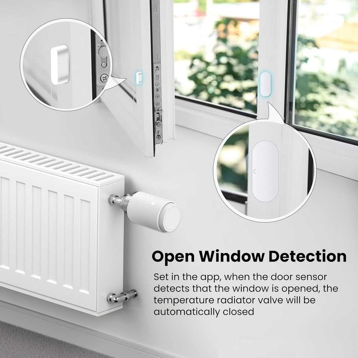 Smart термостат/термоглава Moes, Tuya ZigBee hub, сензор за прозорец
