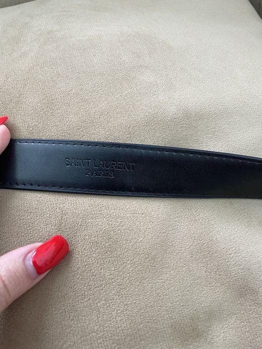 Curea YSL negru-argintiu