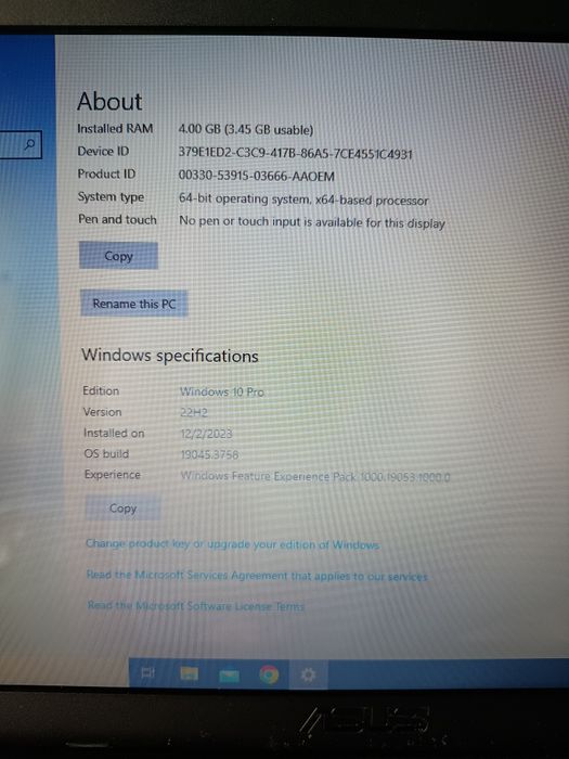 Laptop ASUS X552C