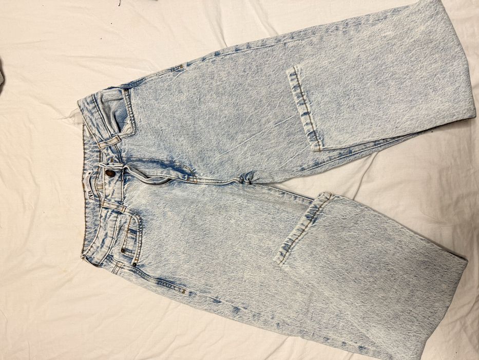 Zara Mom jeans сини