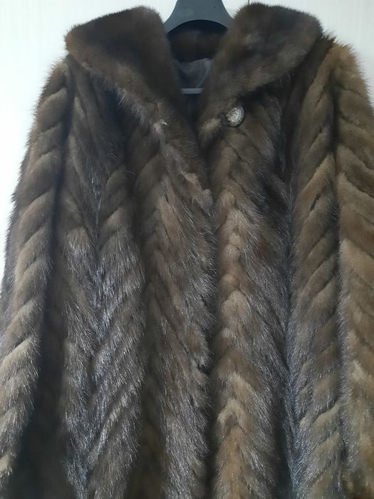 Haină lunga din  blana naturala de nurca