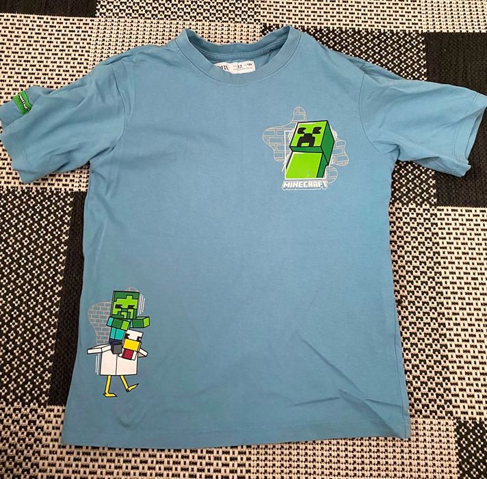 Lot 7 tricouri băiat 8–10 ani – Minecraft, LEGO Ninjago, Among Us, H&M