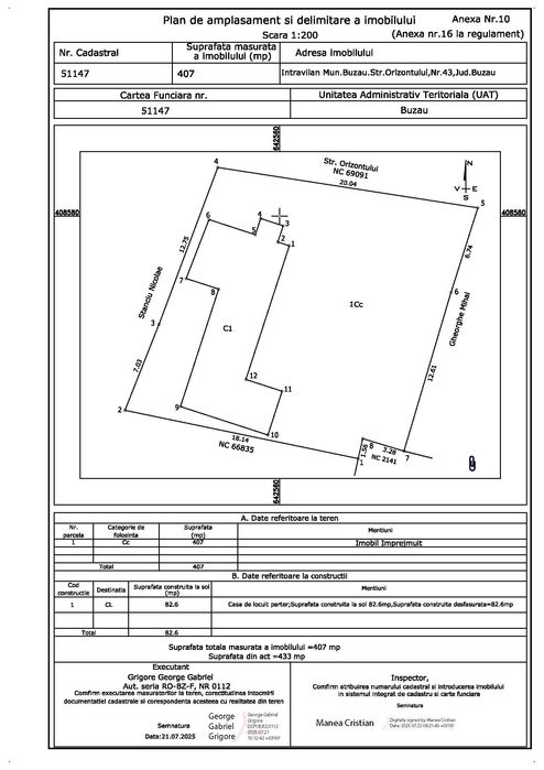 PROIECT REZIDENȚIAL AUTORIZAT – Duplex P+1E + Teren 407 MP / Buzau, Centru