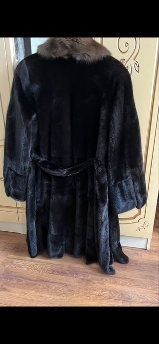 Норковая шуба с соболем