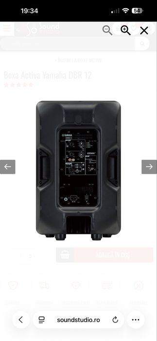 Boxe active yamaha dbr 12// 2 bucati