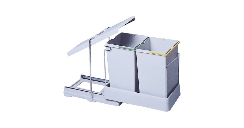 Кош за вграждане Pelikan, 14+14L, сиво