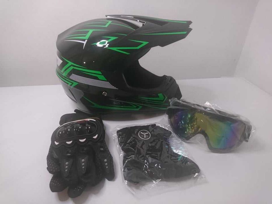 Casti moto off road/atv/enduro +Ochelari+Manusi +cagula