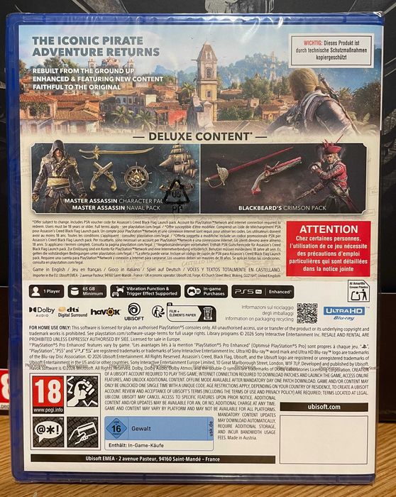 Assassin's Creed Black Flag Resynced PS5 Deluxe edition + pre-order bonus (sigilat)