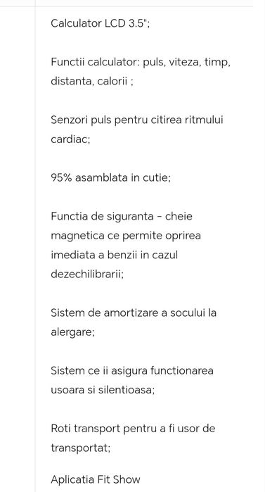 Banda de alergat Electrica